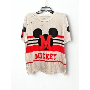 Disney Retro Mickey Mouse Men's '28 T-Shirt White‎ WDW Vacation Large Vintage